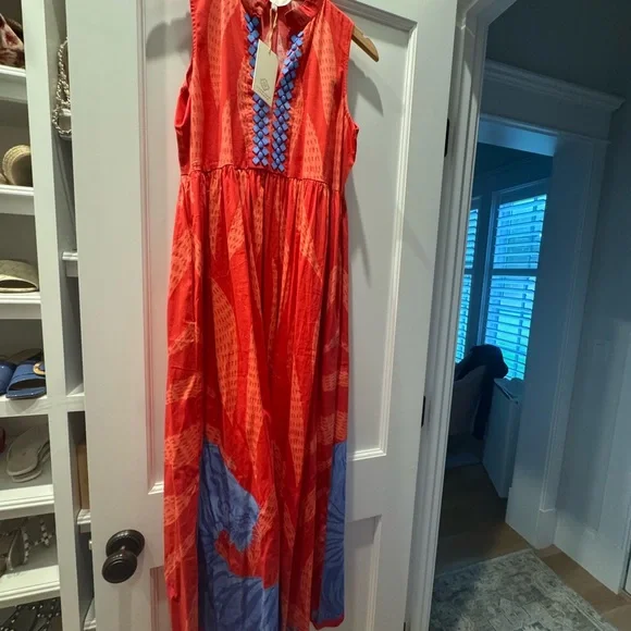 Sheridan french Red and Blue Sleeveless Maxi Dress - Tigress - NWT - Picture 4 of 8